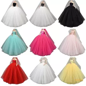 Exhila Cô Dâu Búp Bê Quần Áo Váy Cưới Cho Búp Bê 6Inch Quần Áo Đảng Công Chúa Áo