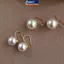 MAKY Pháp 12mm Lớn Champagne Giả Ngọc Trai Tai Móc Bông Tai Nữ Cá Tính Cưới Trang Sức Bán Buôn VN