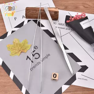 Thép không gỉ Răng Thịt Nướng Dài Thực Phẩm Tong Thẳng Nhà Vườn Y Tế Nhà Bếp Bbq Dụng Cụ Lông Mi s ELWW