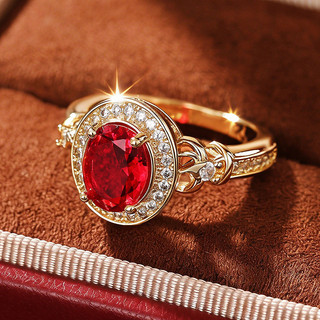 S925 Bạc Bồ Câu Máu Ruby Nhẫn Thời Trang Đơn Giản Quà Tặng Nữ Hàng Ngày