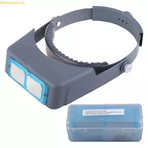 Fol Headband-Magnifier với kính lúp sửa chữa đồng hồ trang sức được chiếu sáng