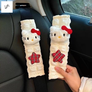 Vỏ dây an toàn ô tô Cartoon Kitty - Miếng đệm vai bảo vệ chống rối cho nội thất ô tô