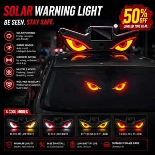 Năng Lượng Mặt Trời Demon 's Eye Car Năng Động Mắt Đèn LED Nhấp Nháy Di Chuyển Mắt Đèn Ô Tô Không Cần Dây