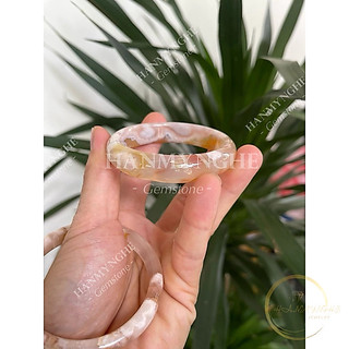 Vòng bảng đá ngọc mã não hoa anh đào HANMYNGHE