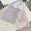 Túi đeo vai Organza kẻ sọc màu tím nhạt Sợi trong suốt Chất lượng văn học Cô gái đi làm Túi sức chứa lớn