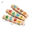Khối xoay Montessori bằng gỗ - Câu đố ghép hình hình cho trẻ em Màu sắc học tập