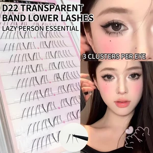 Lông mi giả dưới tự nhiên Dây trong suốt phong cách D21 Chiều dài hỗn hợp