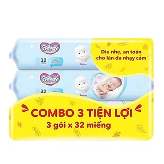 [Quà Tặng Moony Không Bán] Combo 6 gói Khăn ướt Bobby 32 Tờ - Lucie's Mom