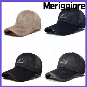 Mũ bóng chày lưới MERIGGIARE, Mũ lưới Golf thoáng khí có thể điều chỉnh, Chống nắng nhẹ Vành rộng Phong cách thông thường Mũ ấm cúng ngoài trời