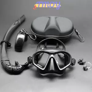 Bộ mặt nạ lặn tự do bằng kính cường lực TMOY Bộ ống thở có thể gập lại Mặt nạ lặn loại J có gắn Camera TMOY