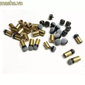 Bida Cue Tip, Da Đồng thau Ferrules Pool Cue Tip, Bida phụ kiện Vít trên Mẹo 10MM Cue Tip Thay thế các bộ phận thay thế