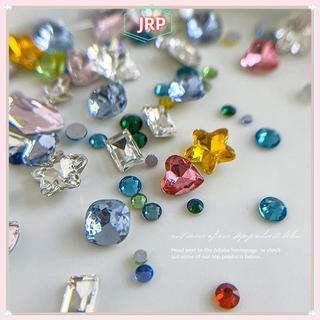 JRP 50 Chiếc Kim Cương Giả Móng Tay Nghệ Thuật Quyến Rũ Hình Đặc Biệt Mũi Nhọn-Bottom Đầy Màu Sắc Pha Lê Ngọc Cho Mặt Quần Áo Giày Trang Trí Đồ Dùng Làm Móng Tay JRP