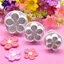 Luckyew 3 Hoa Pít Tông Cookie Cắt DIY Hoa Bánh Fondant Bánh Khuôn TQ