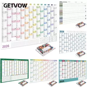 Công cụ lập kế hoạch hàng năm GETVOW, 30x20 trong lịch treo tường 2026, có nhãn dán không nhiều lớp 12 tháng Lịch cả năm Sử dụng văn phòng