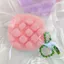 QEARY Squishy Crystal Bun, Bánh bao Mini dễ thương có thể bóp được Squishy, Móc khóa đồ chơi Prank Hình thức ăn Pinch Fidget Đồ chơi cảm giác Đồ chơi trẻ em