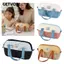 GETVOW Bút Chì, Túi Đựng Bút Chặn Màu Di Động, Kawaii Dung Tích Lớn Denim Nối Văn Phòng Phẩm Túi Quà Tặng