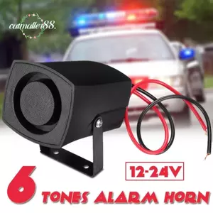 CATMALLER88 Báo động đảo ngược ô tô, 12-24V 6 tông màu Cảnh sát ô tô còi báo cháy, Âm thanh lớn thực tế Âm thanh vòng vô hình Âm thanh xe tải còi báo động