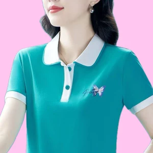 Áo sơ mi polo ngắn tay thêu đa năng thể thao mới mùa hè 2026