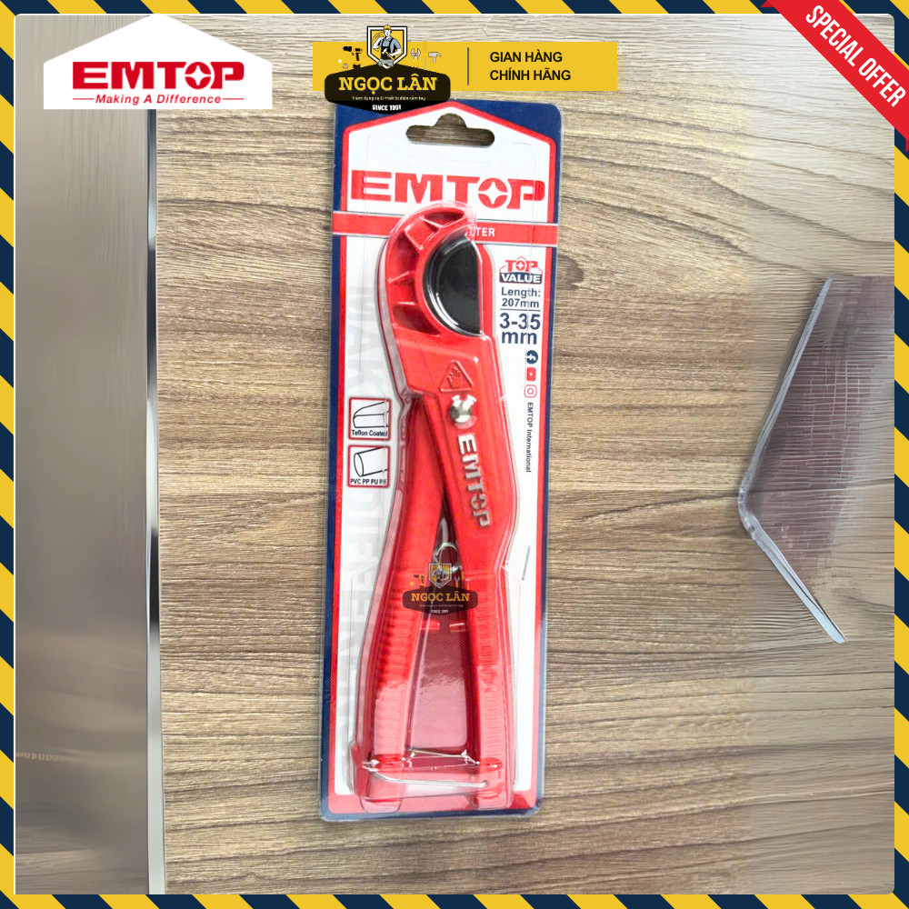 [Chính hãng TOP] Kéo Cắt Ống, Dao Cắt Ống EMTOP 3-35mm, phủ teflon nhỏ gọn cao cấp