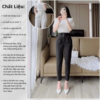 Xưởng Quần tây 3A Quần tây nữ lưng cao dáng baggy cạp cao siêu tôn dáng ống đứng chuẩn đẹp khóa trước nhiều màu Q79