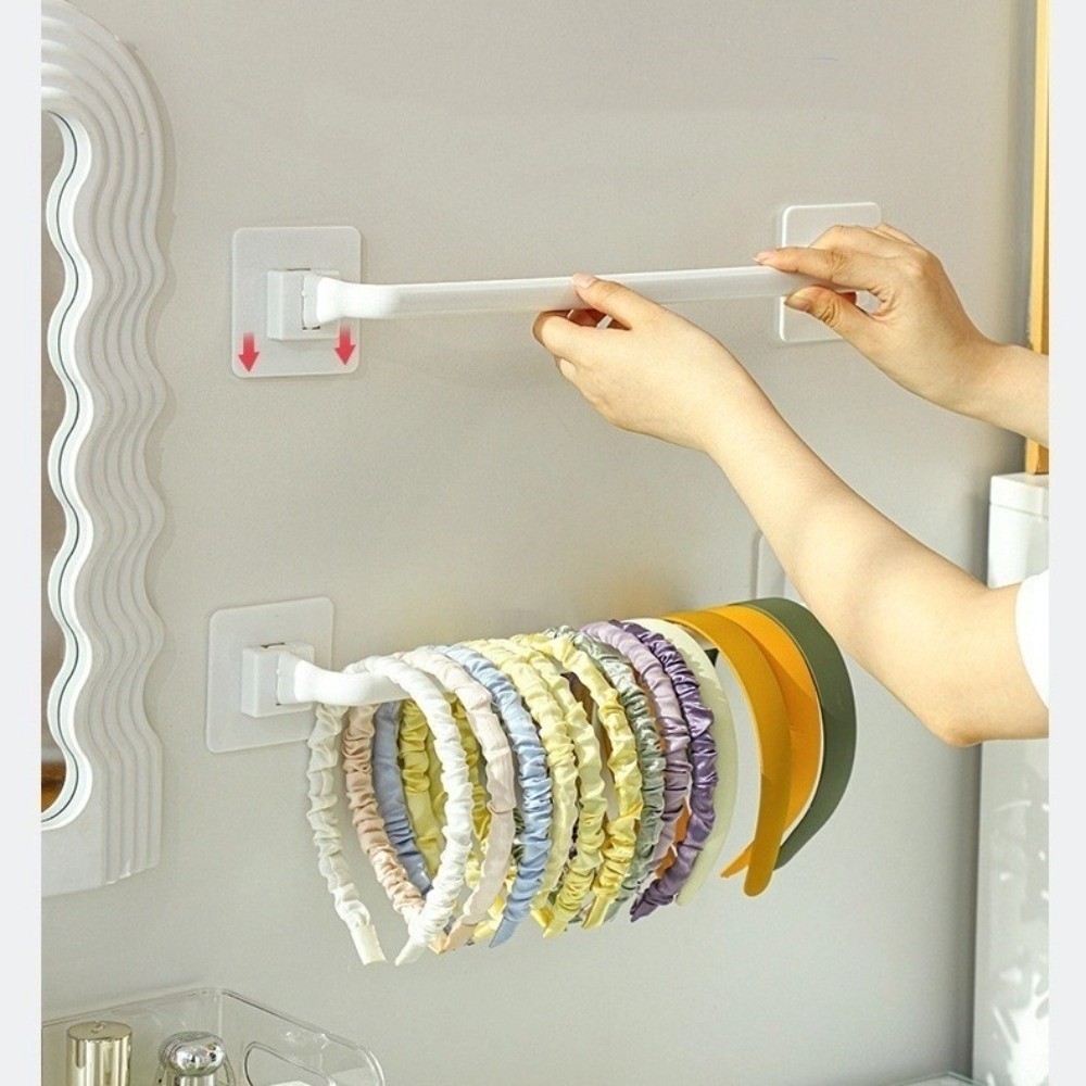 MARGREDY Băng Đô Bảo Quản Tự, Kẹp Tóc Vòng Bảo Quản Đa Năng Scrunchies Băng Đô Giá Để Đồ, Hộ Gia Đình Treo Tường Không Móc Treo Phụ Kiện Tóc Tổ Chức