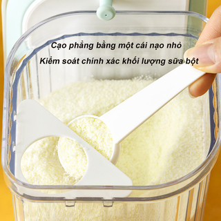 【BabyJoy】Hộp đựng Sữa Bột Chống ẩm 1800ml/2400ml, Hộp Trữ Sữa Cho Bé,Dáng Vuông,nút cảm ứng,Kèm Muỗng, An Toàn Cho Bé