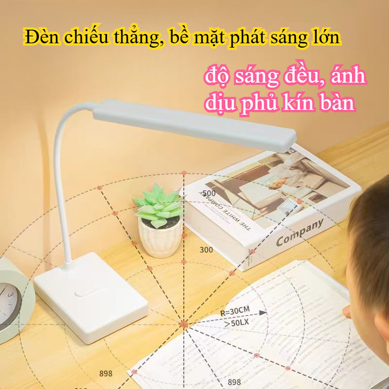 Đèn Học Để Bàn Pin Tích Điện Chống Cận LED 3 Màu Ánh Sáng  Đọc Sách Cảm Ứng led đèn led Bóng đèn bàn