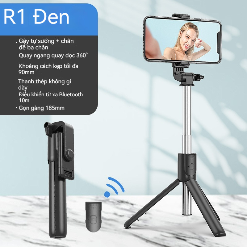 Đa năng một cực!360°Xoay phát sóng trực tiếp Selfie Stick | Giá đỡ kịch + Khóa thép không gỉ + Thiết kế chống oxy hóa