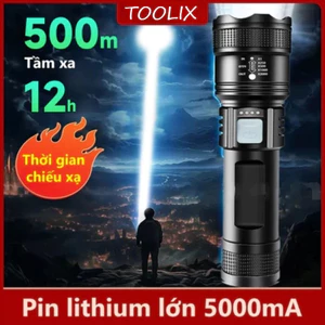 Đèn pin LED có thể sạc lại đèn pin có thể phóng to di động màn hình hiển-TOOLIX