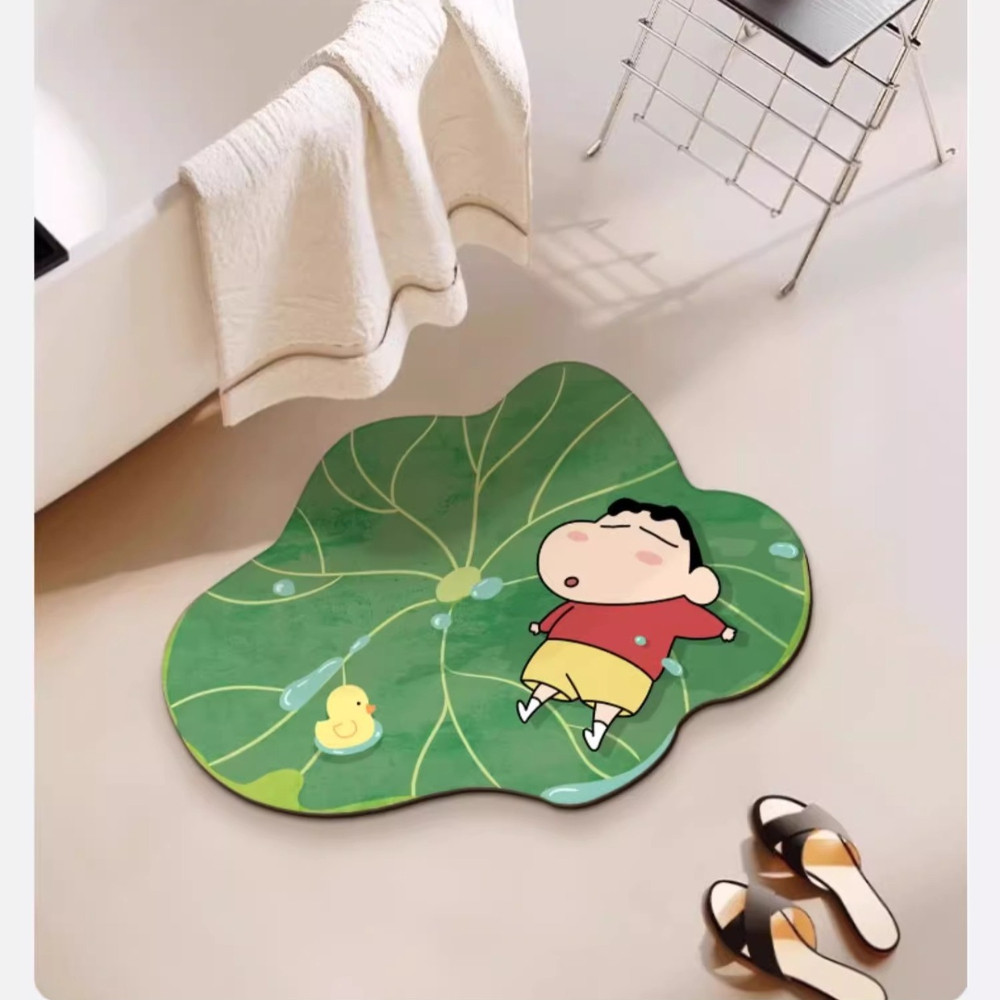 Thảm Chân Hoạt Hình Shin Thấm Hút Nhanh Khô, Thảm Trải Sàn Nhà Tắm
