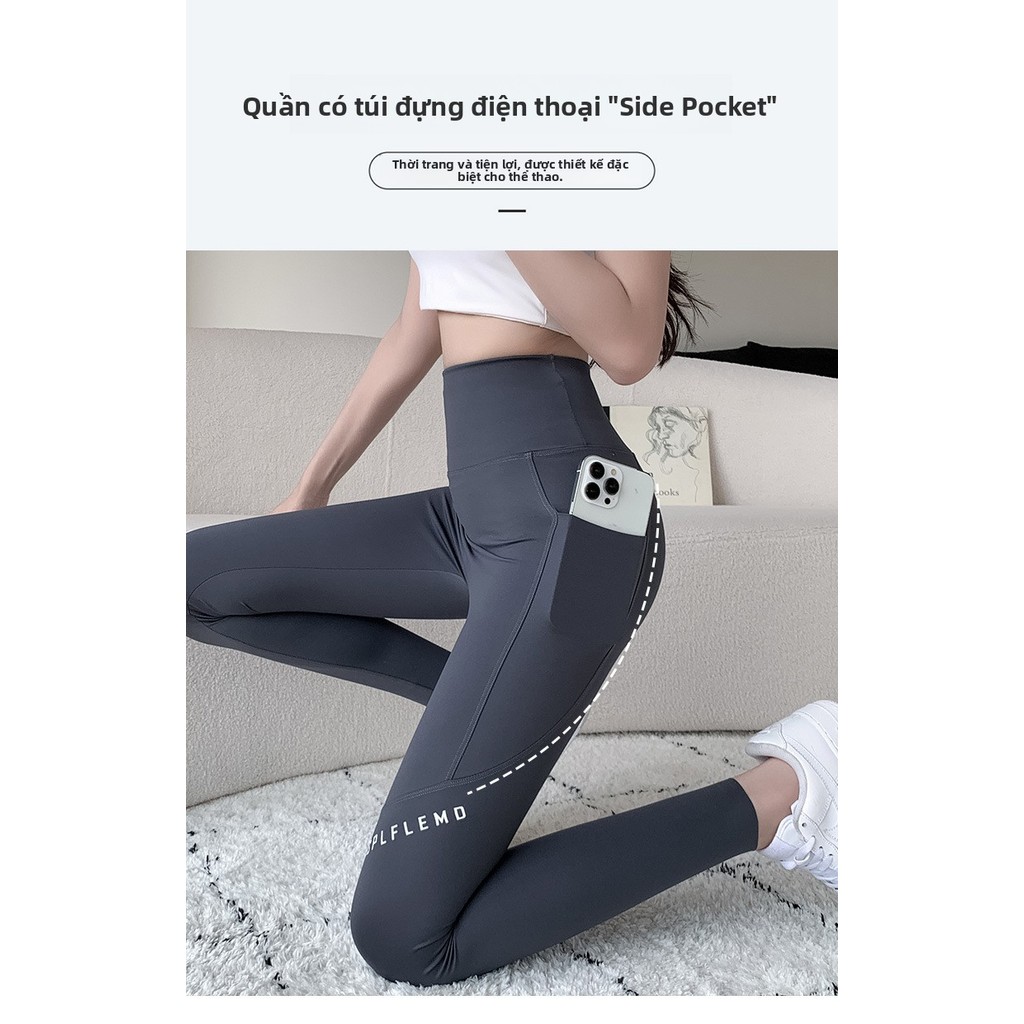 Quần Legging Nữ Có Túi Đựng - Quần Sharksuit Mặc Ngoài Hè Mỏng Nhẹ Cạp Cao Nịt Bụng Nâng Mông - Quần Yoga, Đạp Xe, Thể Thao, Bảo Mẫu