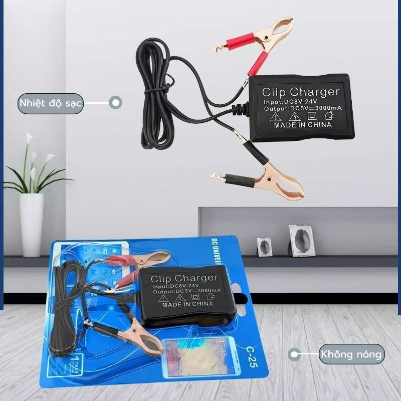[COD]Bộ Sạc USB 5V Từ Nguồn 12V 24V – Sạc Điện Thoại Trên Ô Tô, Xe Máy, Tương Thích Nhiều Thiết Bị