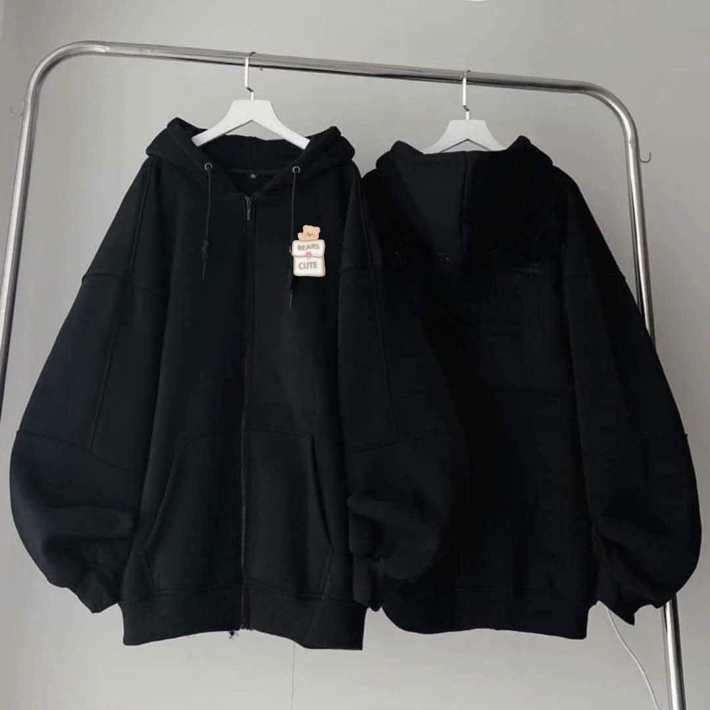 tổng hợp các mẫu áo mùa đông khoác nỉ hoodie form rộng mũ 2 lớp-CHANG3158
