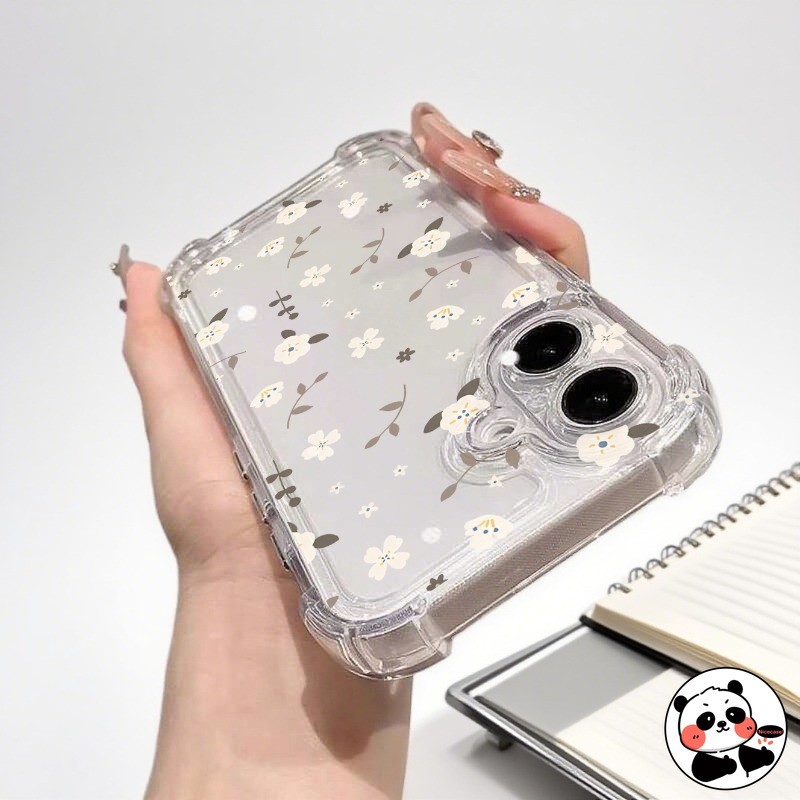 Vỏ Túi Khí Hoa Thanh Lịch Cho LG K71 K61 V60 Q51 ThinQ Stylo 6 Vỏ Trong Suốt Dễ Thương Chống Rơi Vỏ Điện Thoại Mềm