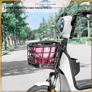 Giỏ Trước Xe Đạp Chống Nén Dung Tích Lớn Màu Đen - Tháo Rời Có Nắp - Phù Hợp Cho Xe Điện