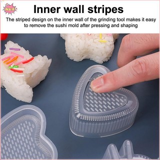 Hộp N & X Trong Suốt Khuôn Sushi Tam Giác Máy Làm Sushi Onigiri Khuôn Cơm Thực Phẩm Báo Chí Bộ Sushi Nhà Bếp Bento Accessorie.