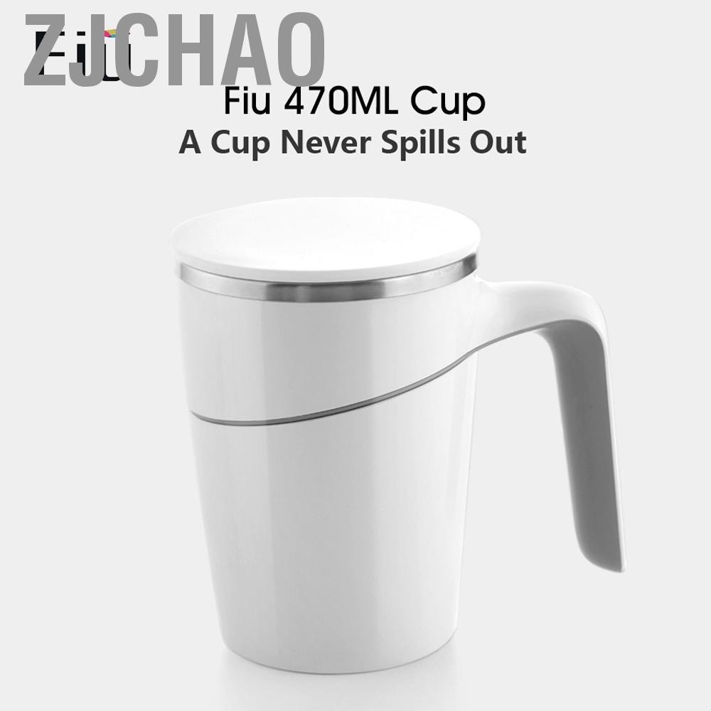 Zjchao Fiu 470ml Elegant Non-Fall cách nhiệt hút nước Tea Coffee Cup cốc Trắng Đổi mới Phép thuật không chống trượt chống trượt