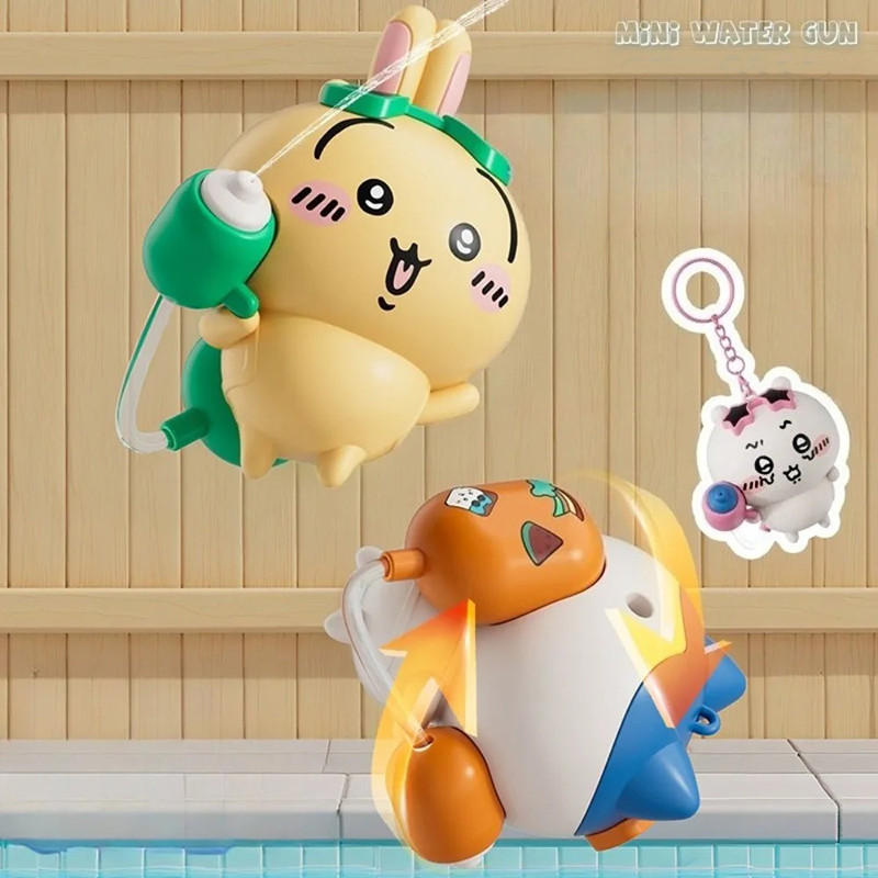 Chiikawa Anime Súng Nước Móc Khóa Hoạt Hình Dễ Thương Bắn Ra Móc Khóa Bãi Biển Mùa Hè PVC Đồ Chơi Quà Tặng Cho Trẻ Em Và Người Lớn Sưu Tập Phụ Kiện