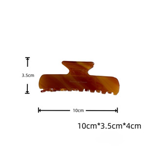 Kovoi Họa Tiết Acetate Hình Chữ Nhật - Kẹp Tóc Phong Cách Tối Giản Sang Trọng Từ Pháp