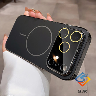 Mới 17 Series Matte Họa Tiết Từ Tính AG Ốp Lưng Điện Thoại IPhone 17 Pro Max Air 12 13 14 15 16 Pro Max Vỏ Cứng Mạ Bảo Vệ Ống Kính