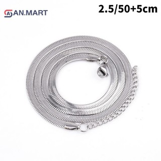 Bigdealssuper Cá Tính Đơn Giản Phù Hợp Với Hip-hop Xương Đòn Dây Chuyền Ánh Sáng Sang Trọng Châu Âu Mỹ Thép Titan Không Phai Màu Flat Xương Rắn Dây Xích Siêu