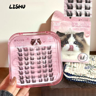 LISHU Free Keo Lông Mi Giả Keo Miễn Phí Công Chúa Chơi Cà Phê Phân Đoạn Mô Phỏng Tự Nhiên Cụm Đơn Hoa Hướng Dương Không Keo Lông Mi Giả