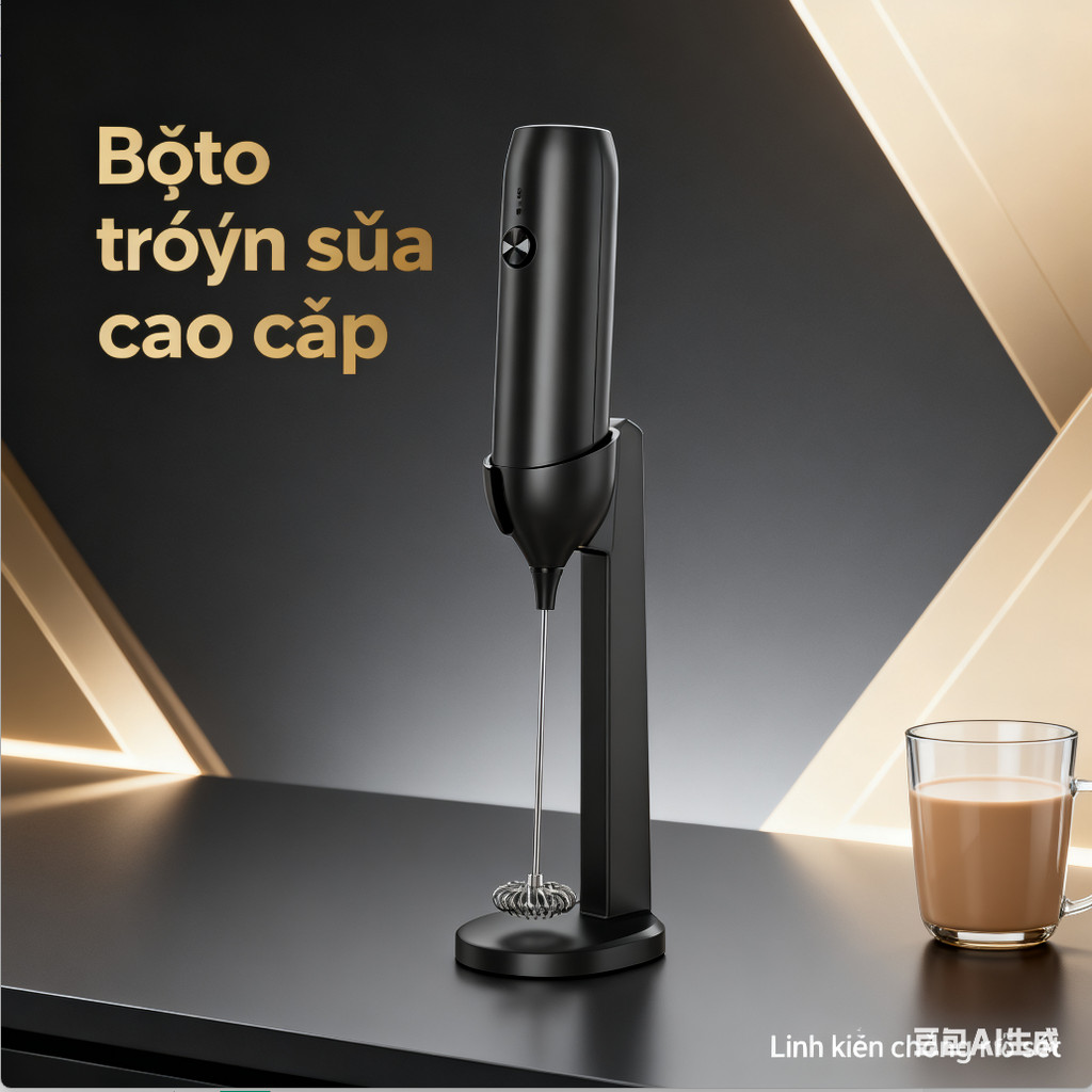 Máy tạo bọt cafe  máy đánh trứng mini cầm tay sạc USB 3 tốc độ sử dụng pin sạc cao cấp