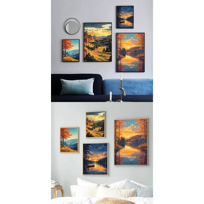 Áp Phích Sơn Tự Nhiên Tranh Canvas Cảnh Rừng Và Hoang Dã Thực Vật Nghệ Thuật Trang Trí Tường Nhà Canvas Poster