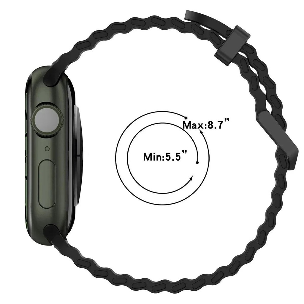 Dây đeo thở bằng silicon cho Apple Watch Series 11 / 10 46mm Ultra 3 / 2 / 1 49mm 9 8 7 6 5 4 SE 3 44mm 45mm 42mm