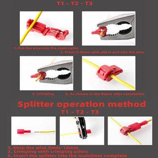 AIMVUKES  Hộp 120 Kẹp Nối Dây Điện Đầu Cuối Dạng Chữ T Cách Nhiệt Nhanh Chóng Không Lột