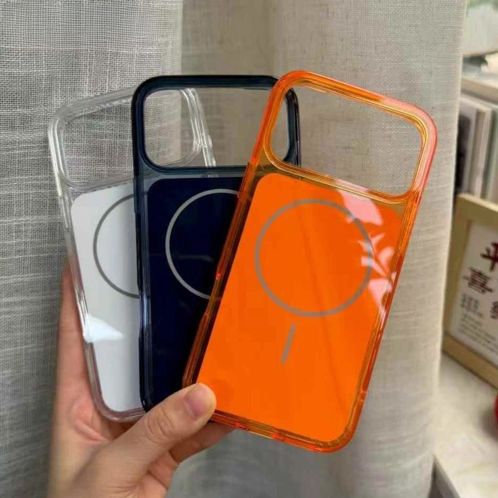Ốp điện thoại sạc không dây trong suốt cho IPhone 17 Pro Max 17 Pro Vỏ bảo vệ chống sốc