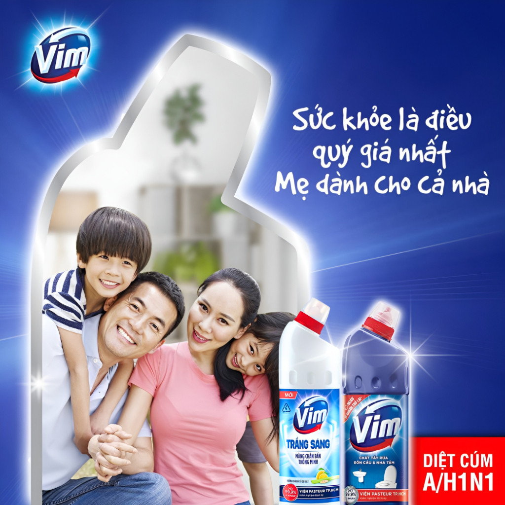 Nước Tẩy Bồn Cầu Diệt Khuẩn Vim (870ml), Nước tẩy bồn cầu vim