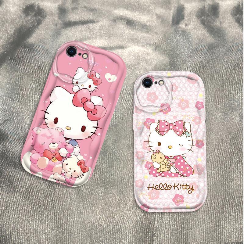 Ốp Silicon Hoạt Hình Cho iPhone 6 6S 6 Plus 6S Plus 7 8 Plus SE 2020 Vỏ Điện Thoại Mềm 3D TPU Kitty Sinh Viên Ốp Lưng Chống Sốc