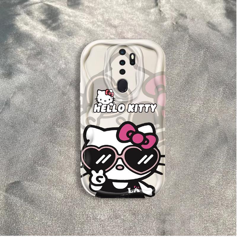 Ốp Silicon Hoạt Hình Cho OPPO A9 2020 A5 2020 Vỏ Điện Thoại Mềm Cầm Tay 3D TPU Da Báo In Hình Kitty Ốp Lưng Chống Sốc